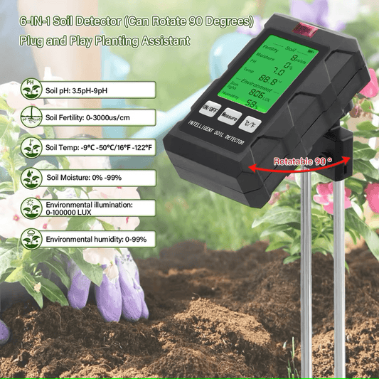 Plantify™ 6 in 1 Digital Moisture Sunlight PH Meter